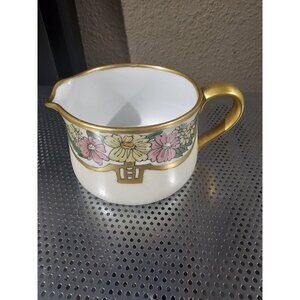 Vienna Austria Porcelain Gold Floral Creamer Vintage